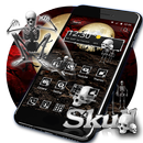 Silver Skull Theme & Lock Screen APK