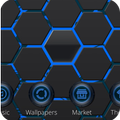 Blue technology theme  Lock screen