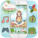 Papéis de parede bonitos da menina amor melancia APK