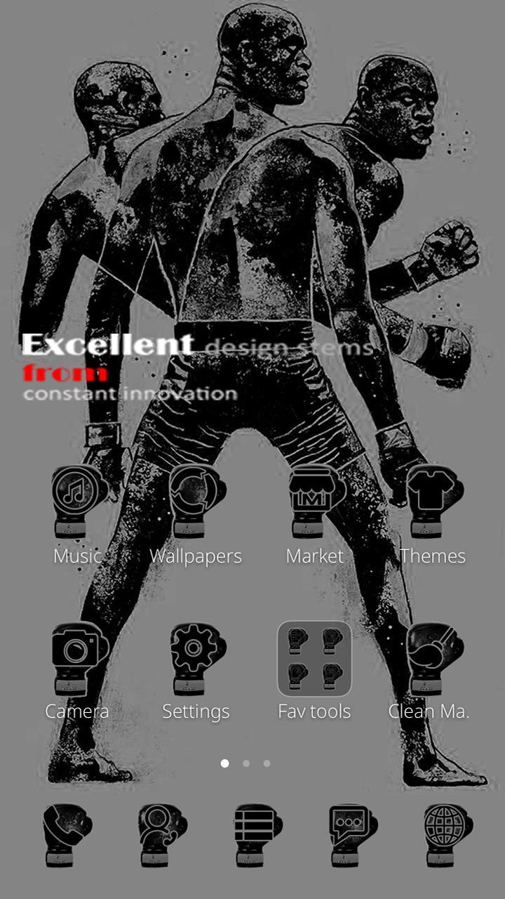 Boxing Fist Black And White Background Theme For Android Apk