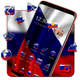Russian National Flag Theme أيقونة