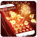 Luxury Golden Rose Glitter Theme APK