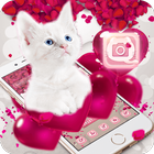Pink Balloon Lovely Cat Theme icône