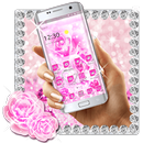 Diamond Pink Rose Launcher Theme APK