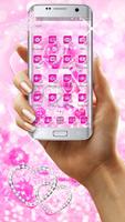 Motyw Diamond Pink Rose Launcher screenshot 1