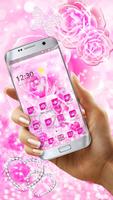 Motyw Diamond Pink Rose Launcher screenshot 2