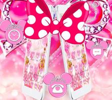Pink Minny Bowknot Theme Affiche