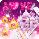 Pink Love diamond Castle Theme APK