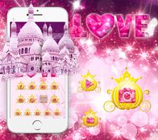 Pink Love diamond Castle Theme ภาพหน้าจอ 1