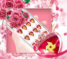 Romantic Valentine Pink Rose Theme capture d'écran 2