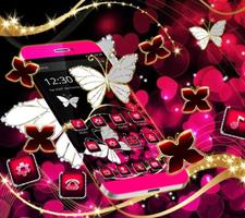 Neon Color Butterfly Diamond Theme Affiche