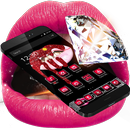 Glitter Diamond Lips Theme APK