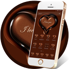 Chocolate Heart Shape theme icône