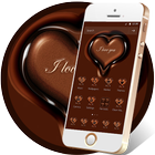 Chocolate Heart Shape theme آئیکن