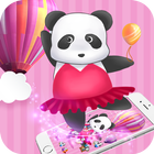 China Pink Panda Dancing Cute Theme 图标