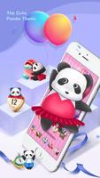 China Pink Panda Dancing Cute Theme Cartaz