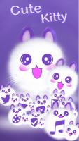 Cute Fluffy Kitten Kawaii Cat Theme ภาพหน้าจอ 2