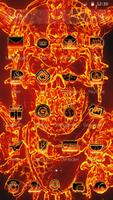 Skull Armlet Hell Fire Theme Cool Sparkly تصوير الشاشة 1