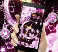 Pink Black Moon Diamond Sailor Theme Affiche
