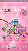 Rosa Night Owl Theme Affiche