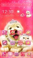 Cute Pinky Pets Theme captura de pantalla 3