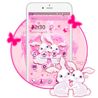 Shiny kawai Pink Rabbit Theme icon