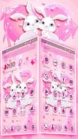 Shiny kawai Pink Rabbit Theme poster