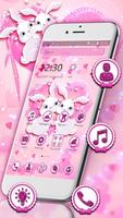 Shiny kawai Pink Rabbit Theme screenshot 2
