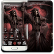skull black red theme