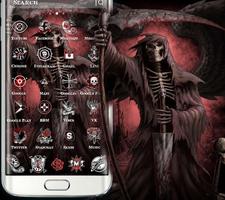 skull black red theme скриншот 2