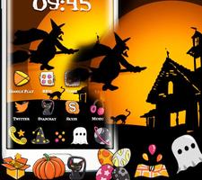 Happy Halloween Witch Night Theme पोस्टर