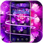 Прохладный фиолетовый цветок обои и блокировка иконка
