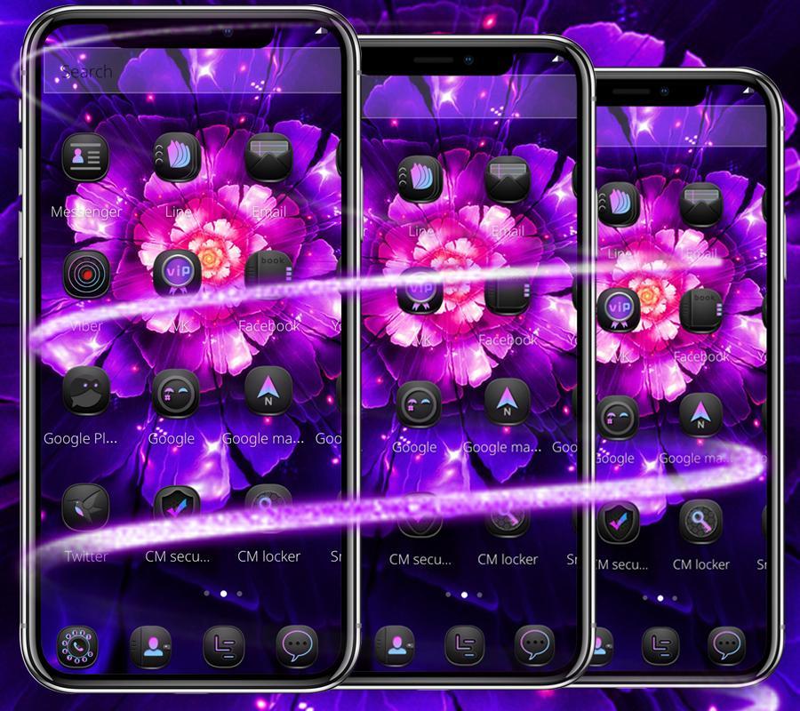 Android 用の 涼しい紫色の花の壁紙とロック画面 Apk をダウンロード