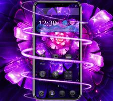 Cool purple flower wallpaper & lock screen screenshot 2