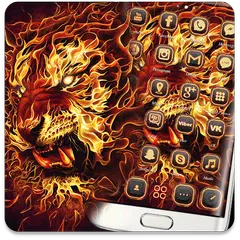 Red Fire Lion Theme APK 下載