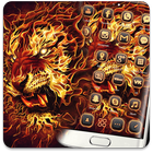 Red Fire Lion Theme icône