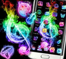 Fire Music Colorful Theme پوسٹر