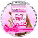 Pink Glitter Heart Theme APK