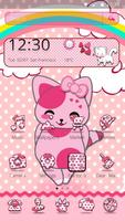 Rosa Pink Kitten Theme capture d'écran 3