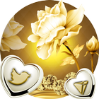 Refined Golden Lotus Flower Theme أيقونة