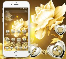 Refined Golden Lotus Flower Theme تصوير الشاشة 2