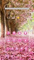 Pink Flowers Blossom Theme الملصق