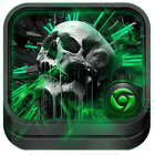 Green skull theme icône
