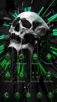 Green skull theme Affiche
