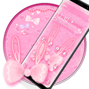 Pink Bunny Bow Theme APK