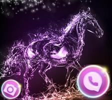 Elegant Purple Crystal Horses Theme captura de pantalla 2