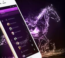 Elegant Purple Crystal Horses Theme captura de pantalla 3