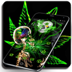 Rasta Weed Skull Scary Theme