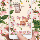 Fresh Romantic Flowers Cat Theme APK