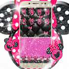 Pink Luxurious Minny Bowknot Theme simgesi
